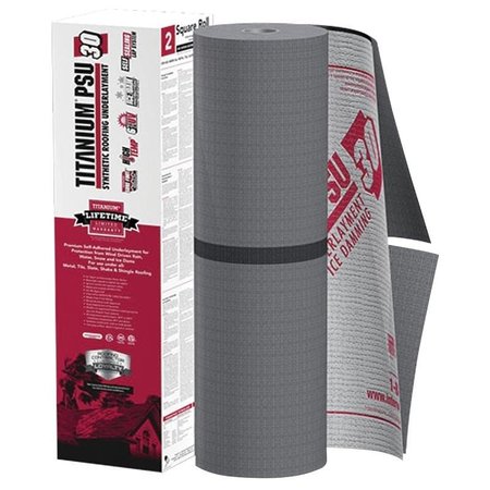INTERWRAP Roof Underlayment Roll, 72 ft L, 36 in W, Synthetic, Gray PSU30